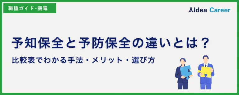予知保全と予防保全の違いとは？比較表でわかる手法・メリット・選び方